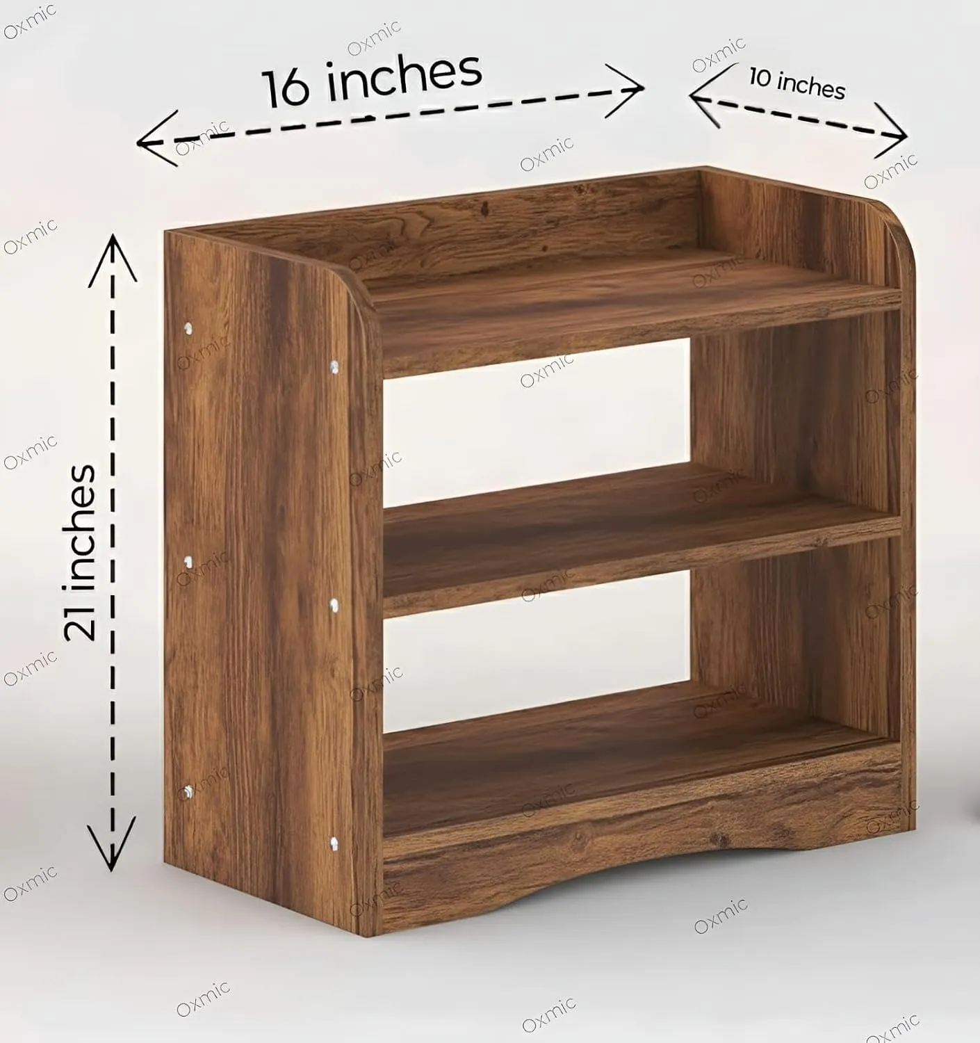 Rustic Open-Shelf Side Table